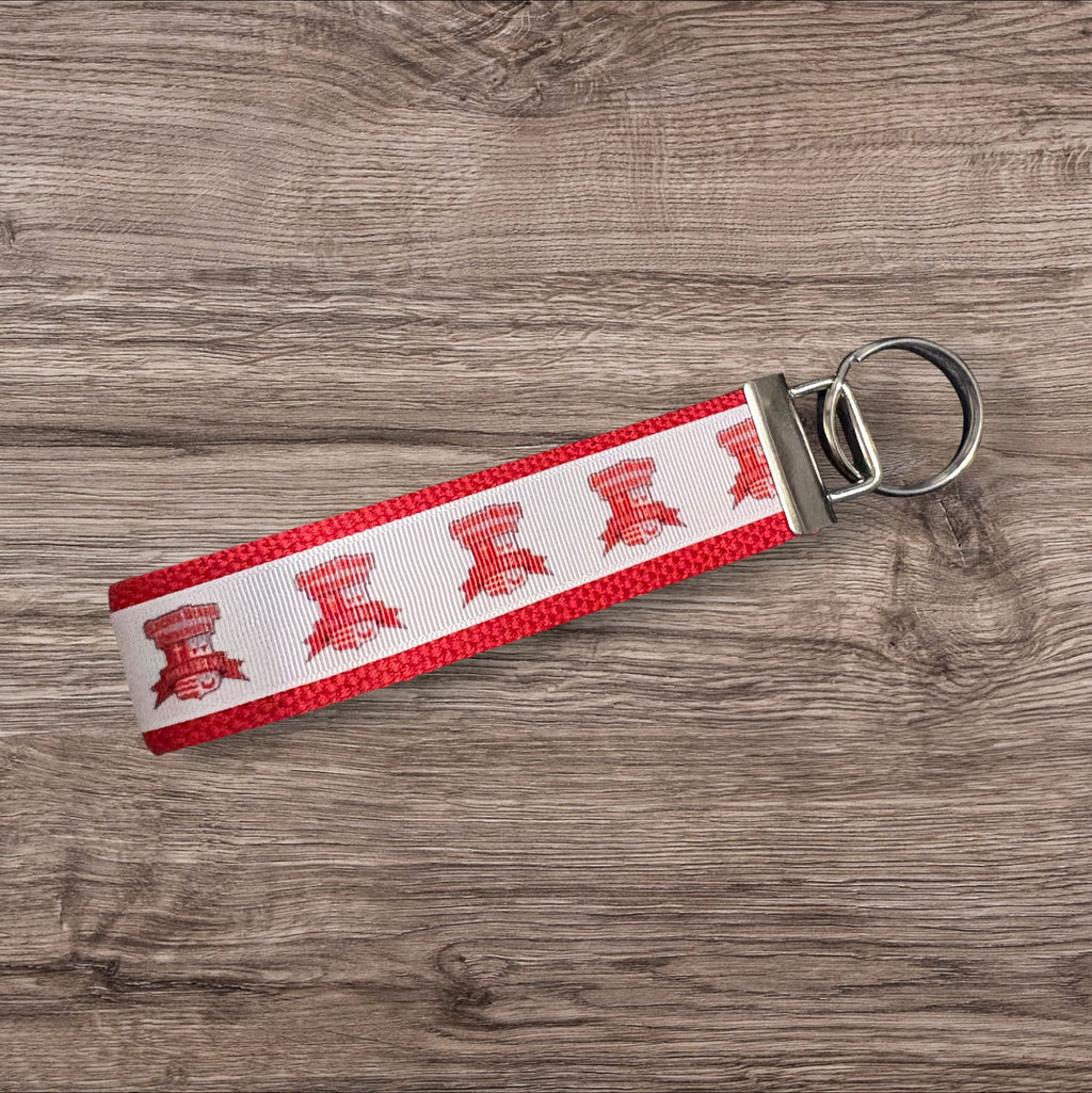 Personalized College / University  Inspired Keychain, key fob, luggage, alumni, merch  - Sacred Heart University 2 sizes available  ** Free Embroidery**