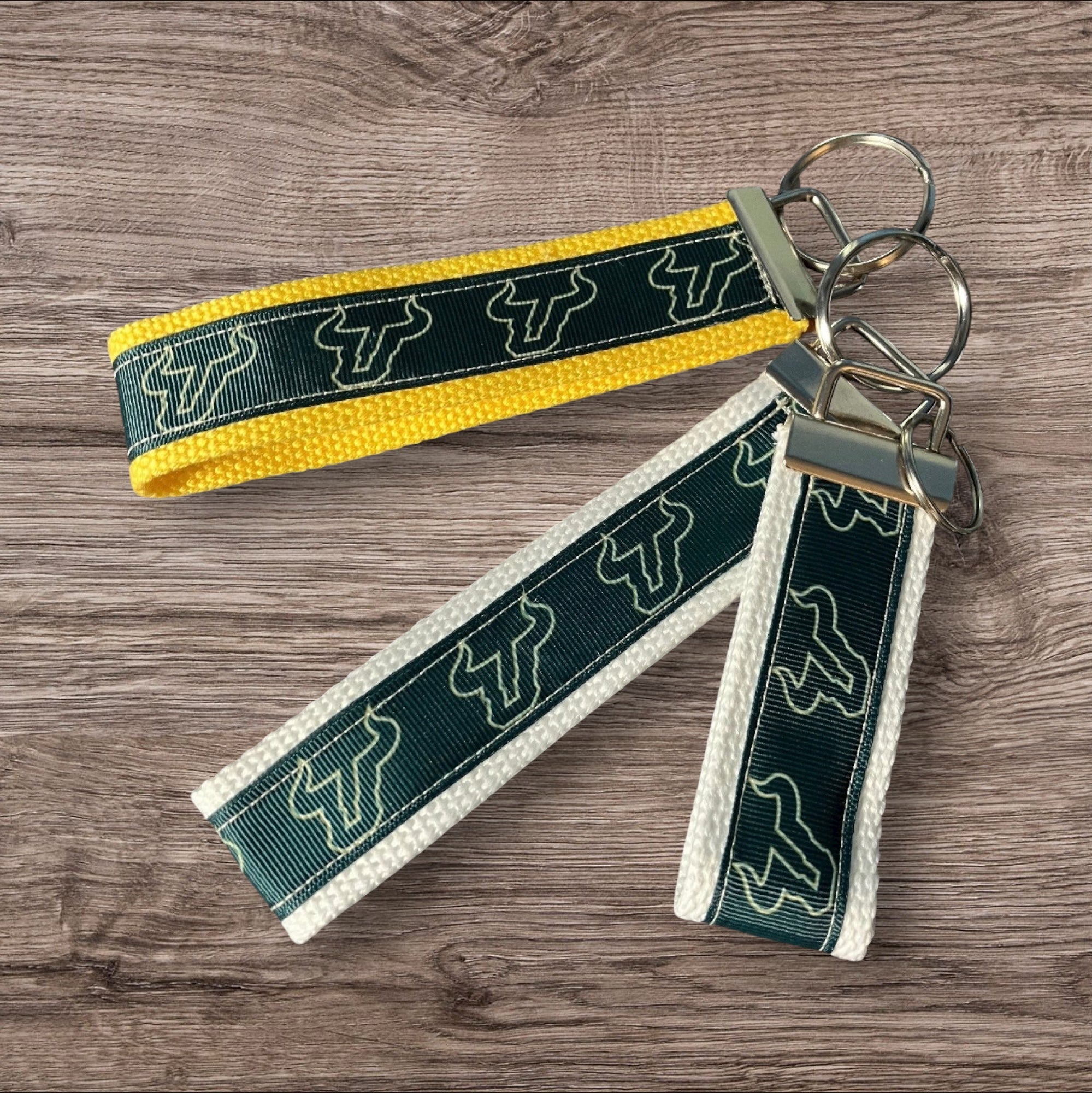 Personalized College / University  Inspired Keychain, key fob, luggage, alumni, merch  - University of South Florida - 2 sizes available  ** Free Embroidery**