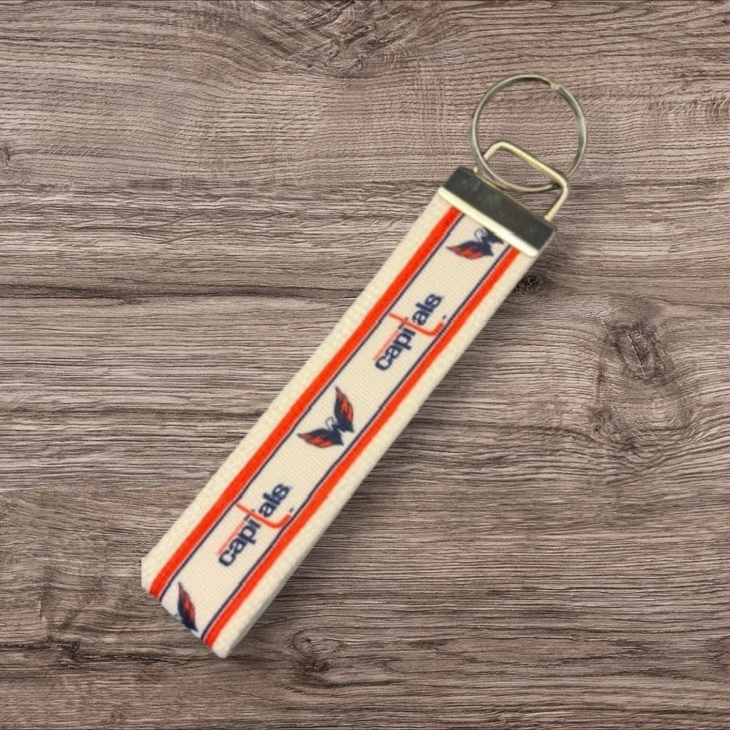 Personalized Washington Capitals Hockey Inspired Key Fob / Wristlet  -  2 sizes available  -  Ebroidery Available