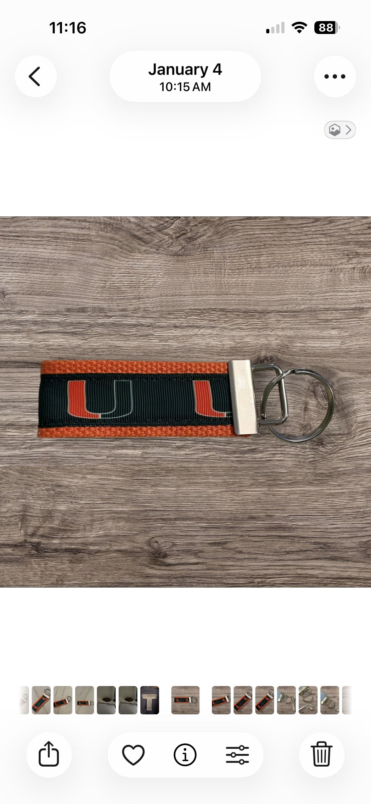 Personalized College / University  Inspired Keychain, key fob, luggage, alumni, merch  - University of MIami  2 sizes available  ** Free Embroidery**