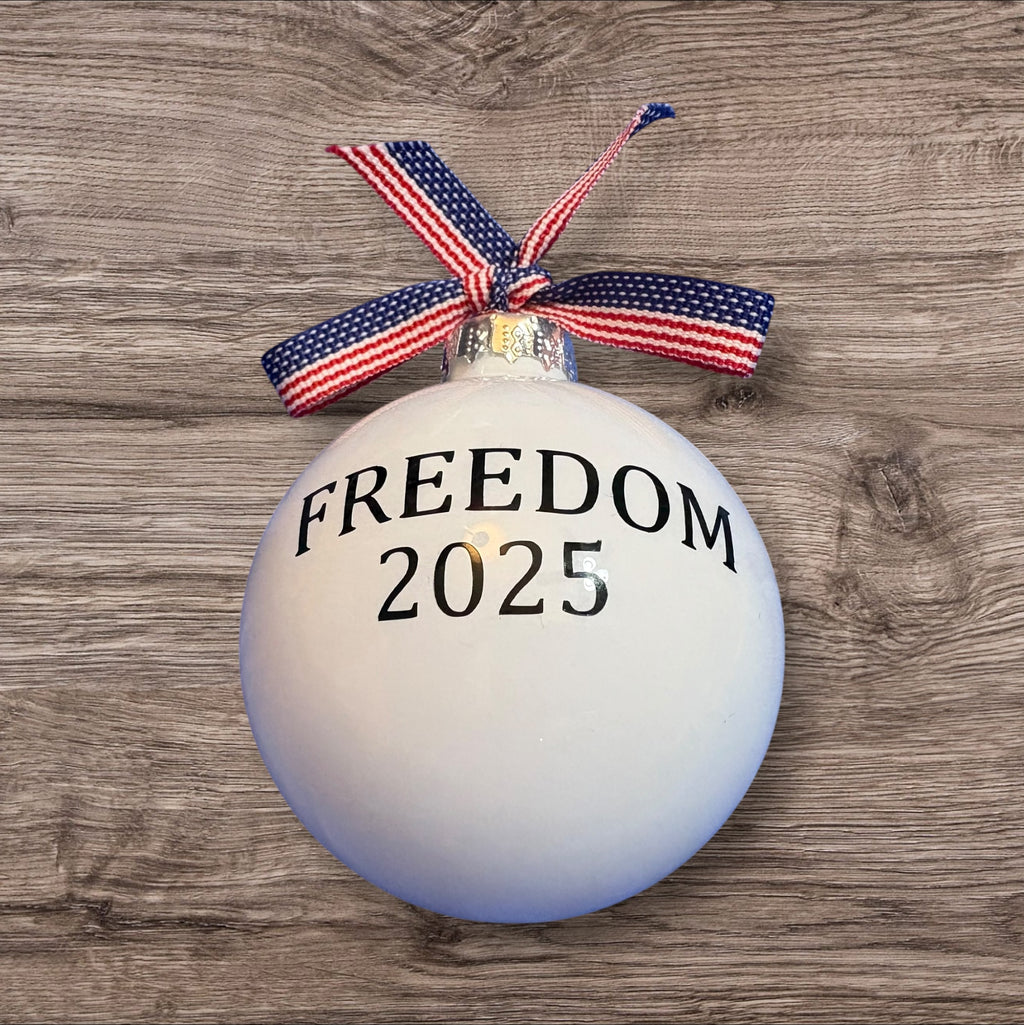 Charlie Kirk Ornament, FREEDOM Ornament, Gifts for MAGA, Patriotic Ornament, Turning Point Ornament, Christmas 2025