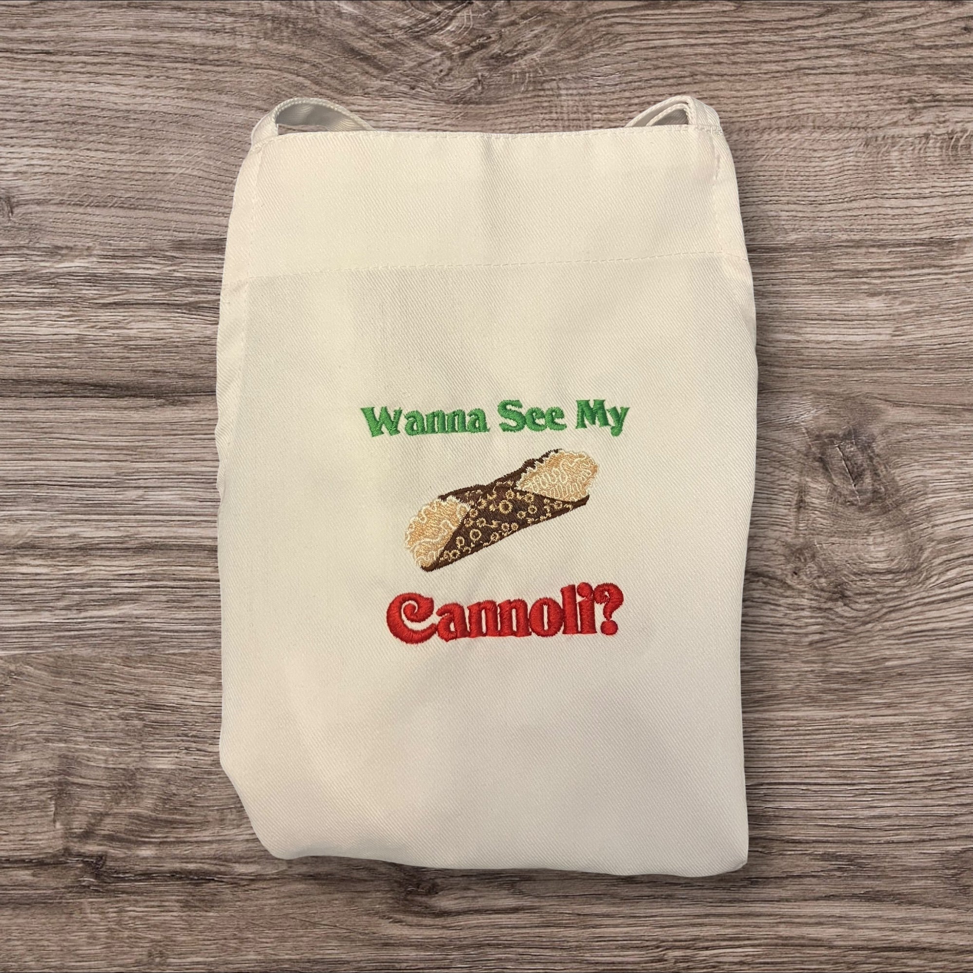 Personalized Cannoli Embroidered Apron: Funny Italian Gift -  Do You Want to See My Cannoli