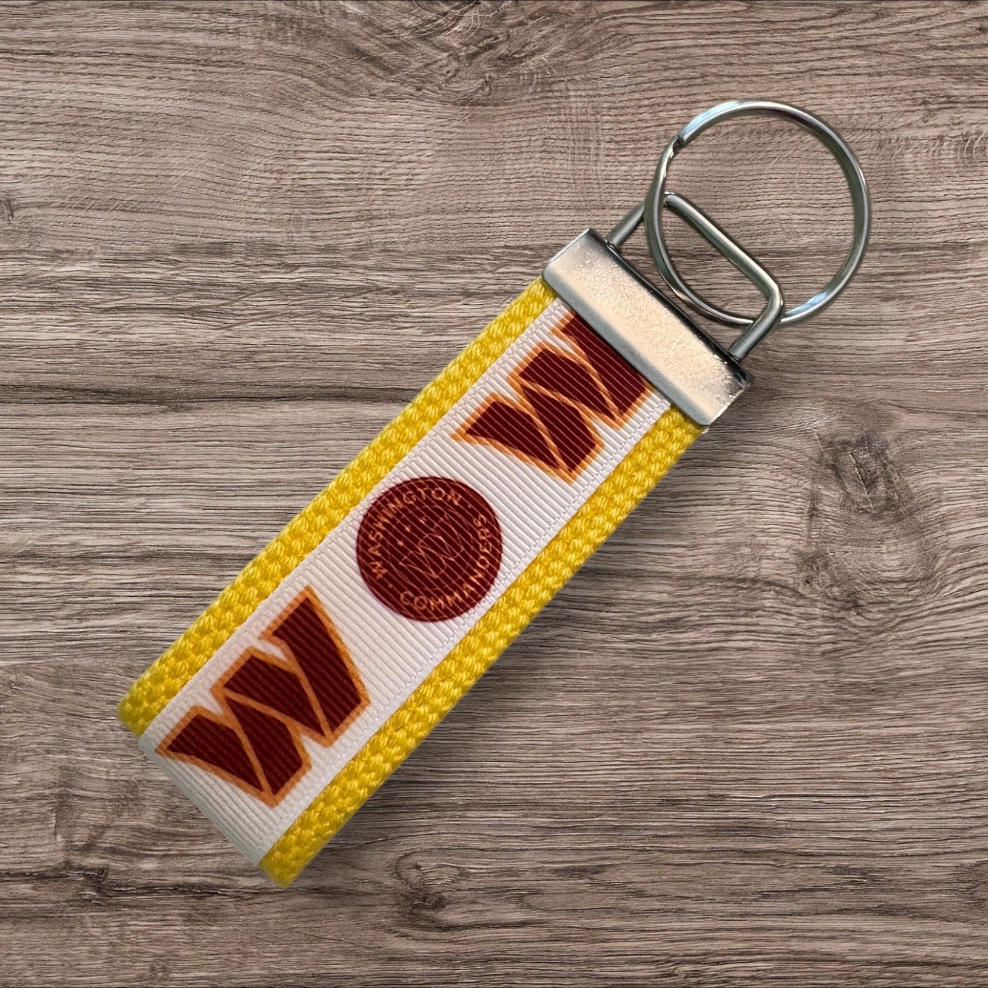Washington Commanders inspired Personalized  Key Fob wristlet  - 2 sizes available   FREE  personalization embroidery -  Football