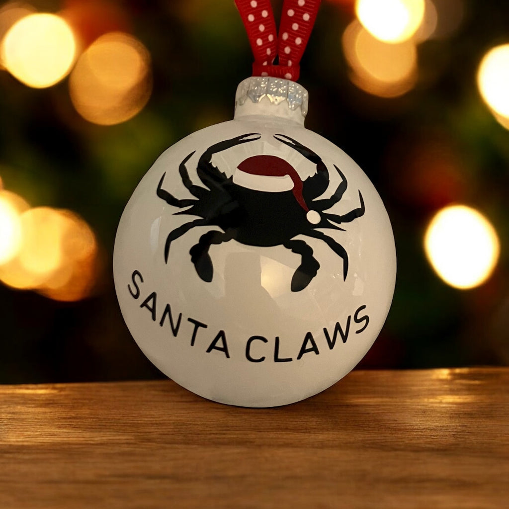 Santa Claws - Crab  inspired Personalized 2025 Christmas Ornament | Maryland Crabs | Santa Clause