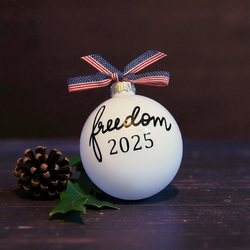 Charlie Kirk Ornament, FREEDOM Ornament, Gifts for MAGA, Patriotic Ornament, Turning Point Ornament, Christmas 2025