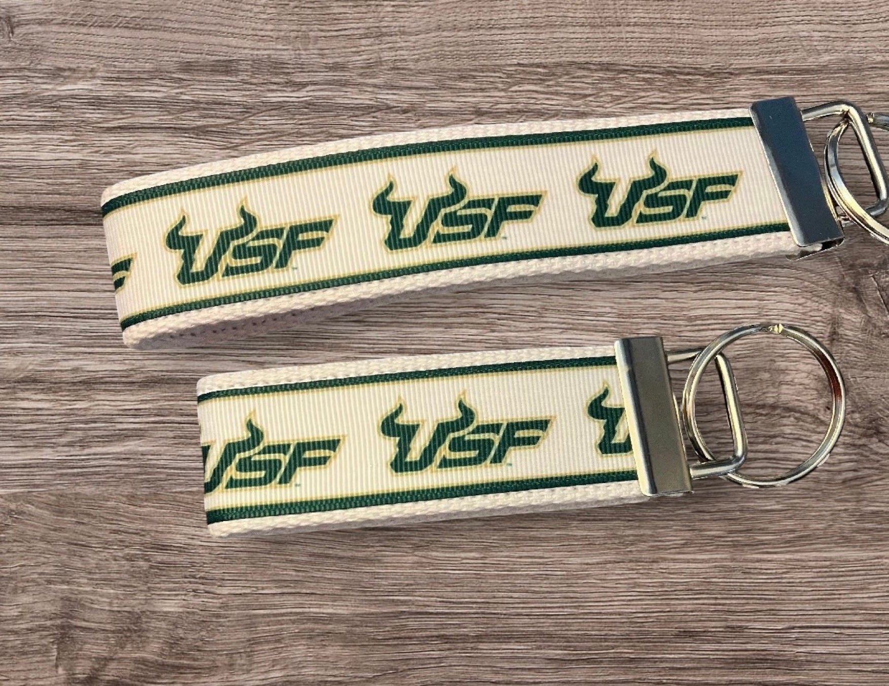 Personalized College / University  Inspired Keychain, key fob, luggage, alumni, merch  - University of South Florida - 2 sizes available  ** Free Embroidery** #2