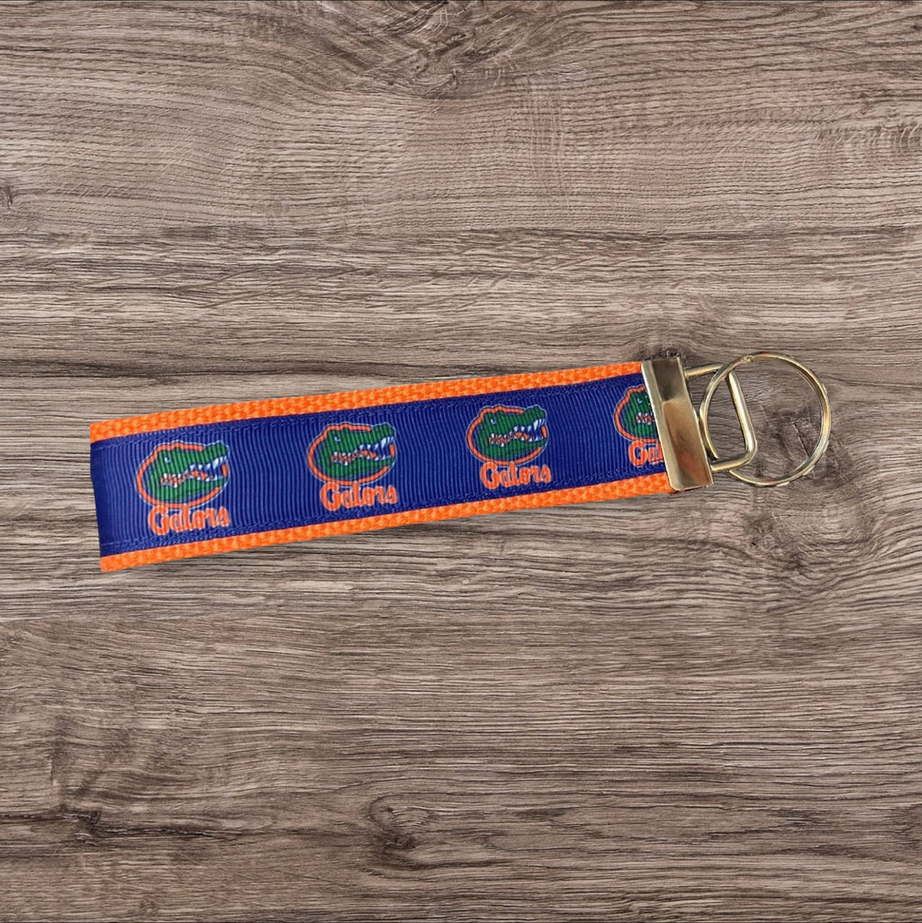 Personalized College / University  Inspired Keychain, key fob, luggage, alumni, merch  - University of Florida  2 sizes available  ** Free Embroidery**