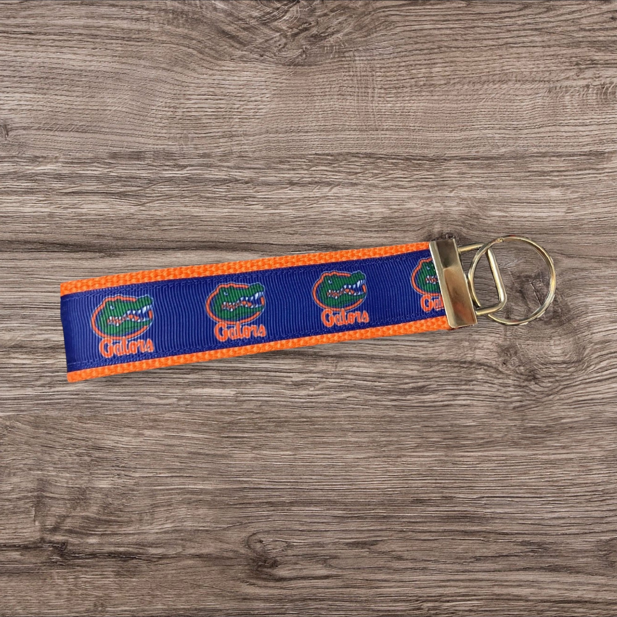 Personalized College / University  Inspired Keychain, key fob, luggage, alumni, merch  - University of Florida  2 sizes available  ** Free Embroidery**