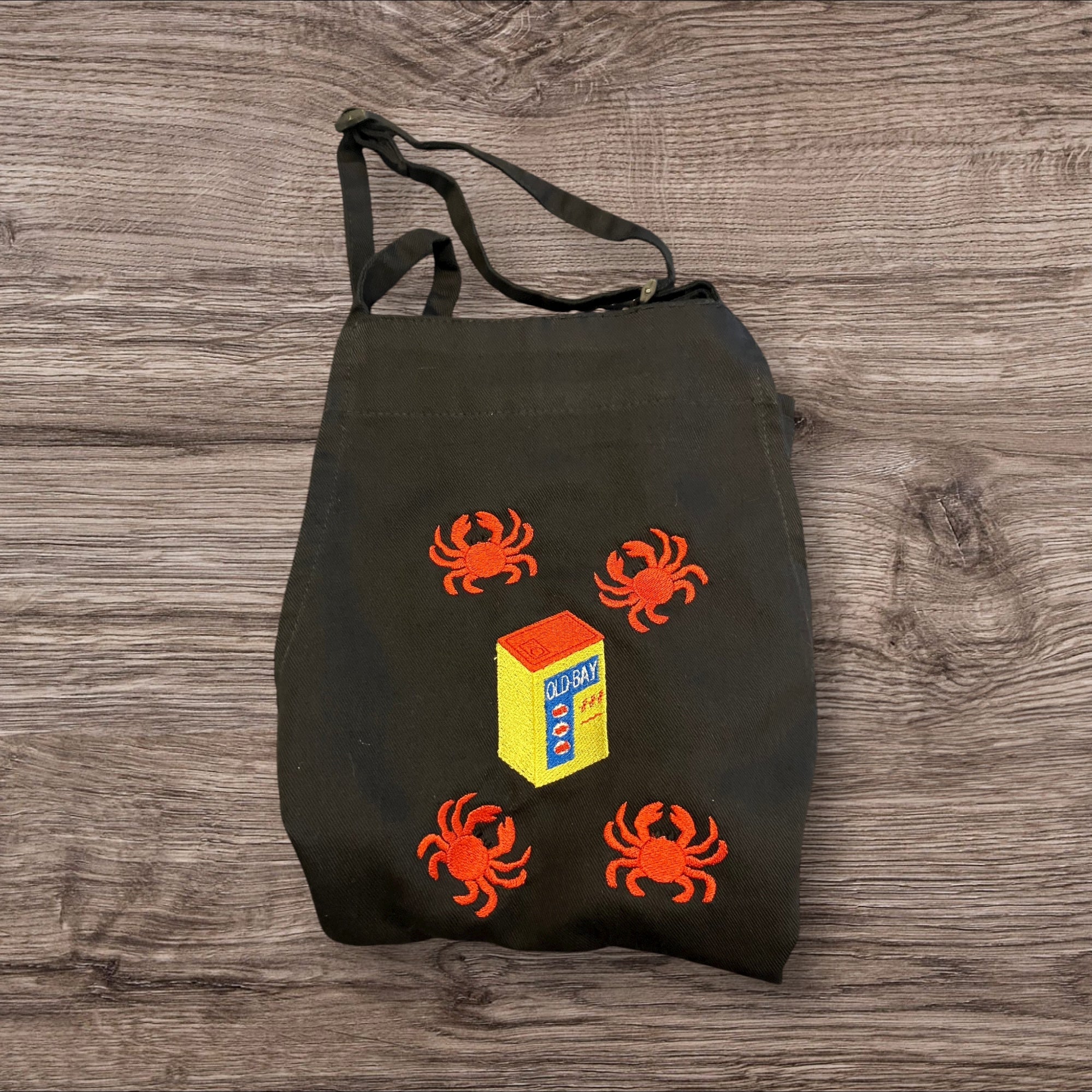 Maryland Crab and Old Bay Inspired Apron  - Embroidered FUN Aprons for all occasions - FAST Delivery - FREE Personalization