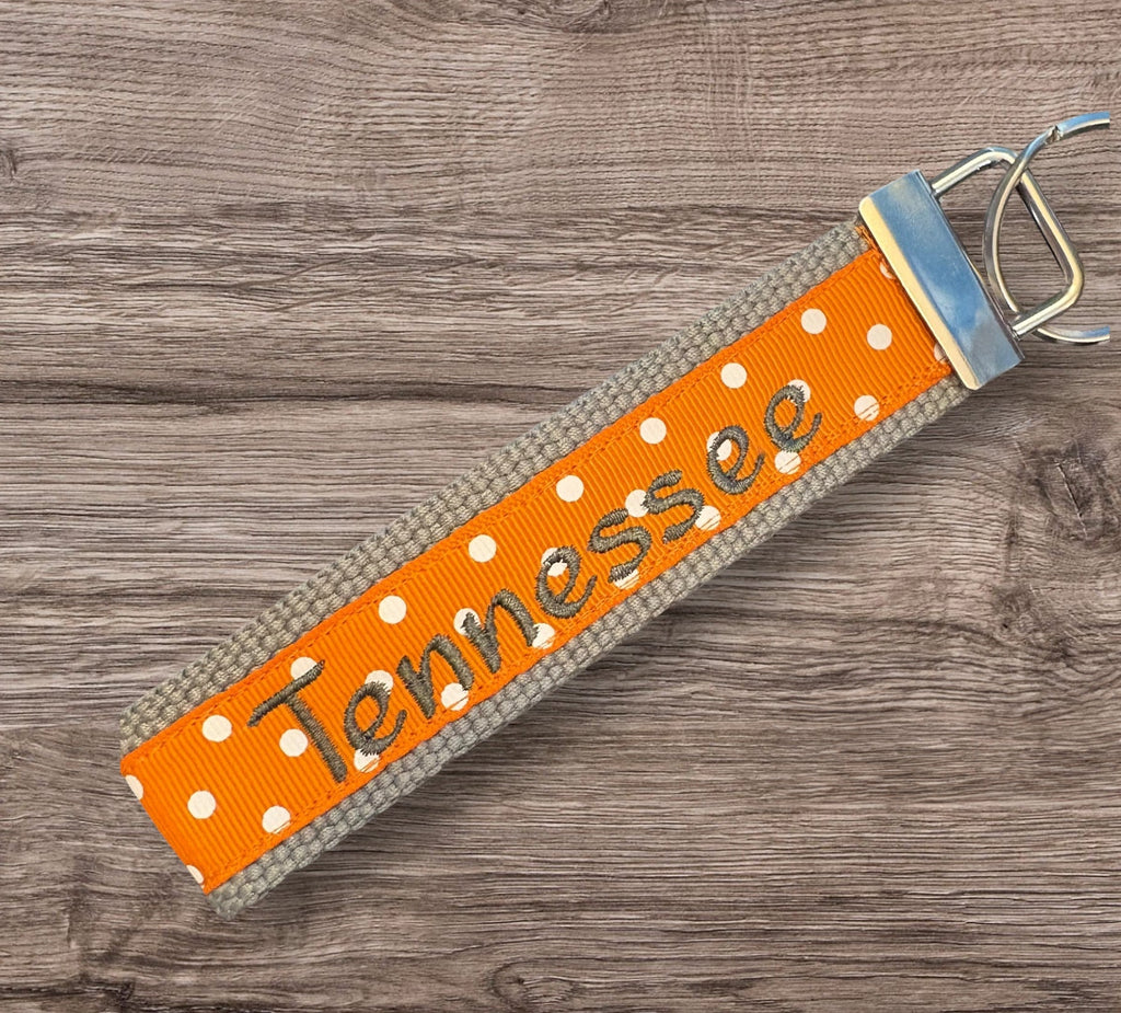 NAME YOUR SCHOOL - Personalized College / University inspired Key Fob or Wristlet - 2 sizes available