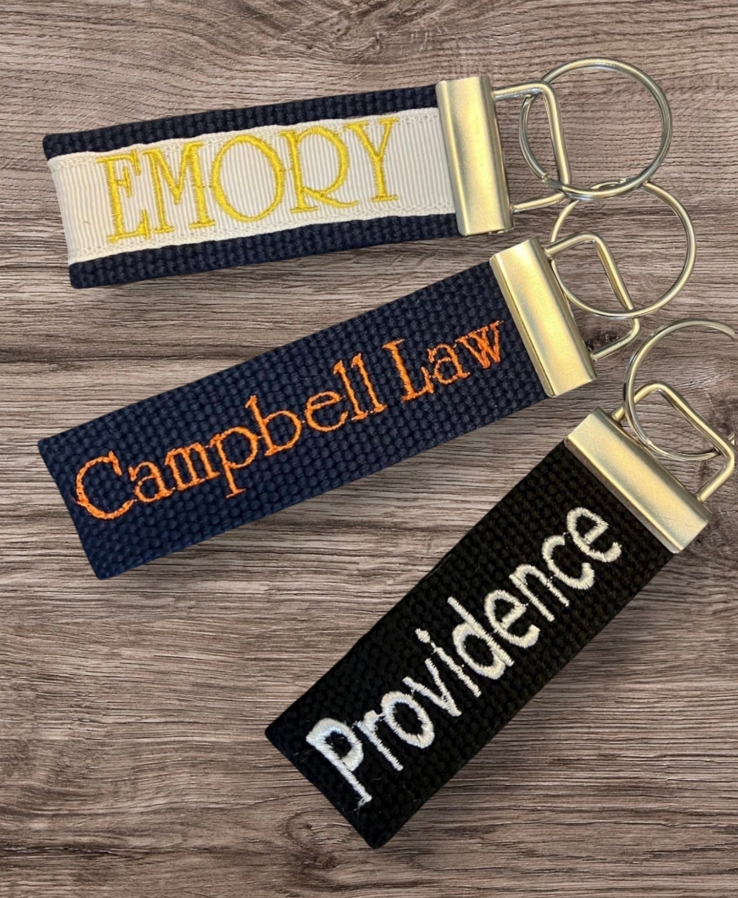 NAME YOUR SCHOOL - Personalized College / University inspired Key Fob or Wristlet - 2 sizes available