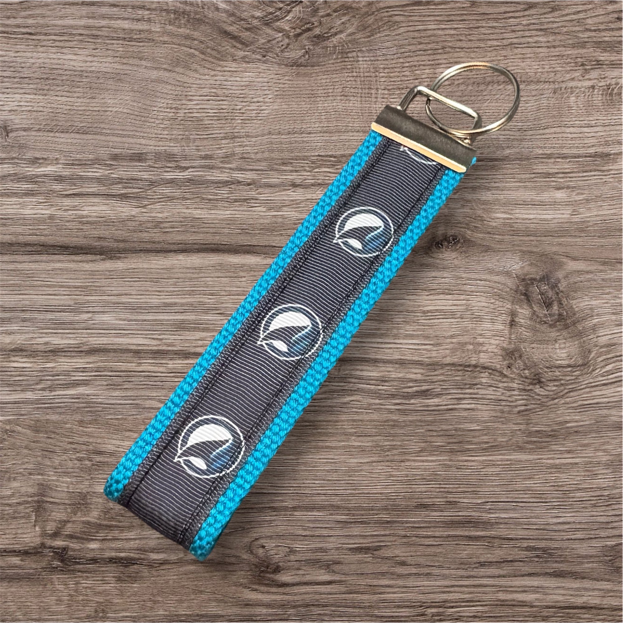 Personalized San Jose Sharks  Hockey Inspired Key Fob / Wristlet  -  2 sizes available  -  Ebroidery Available