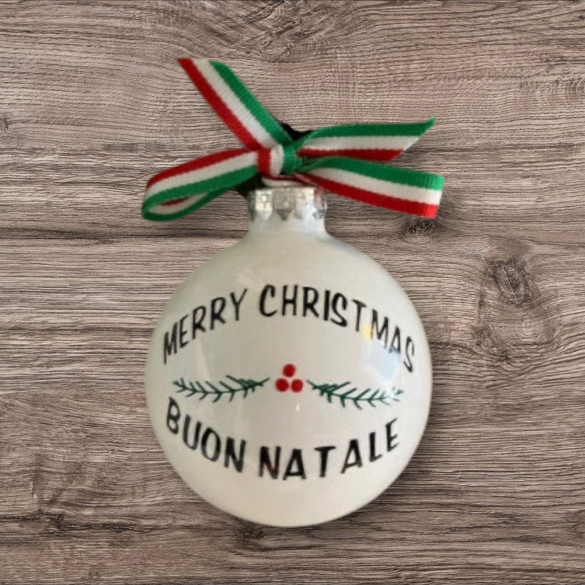 Buon Natale Christmas Ball: Personalized Italian Ornament