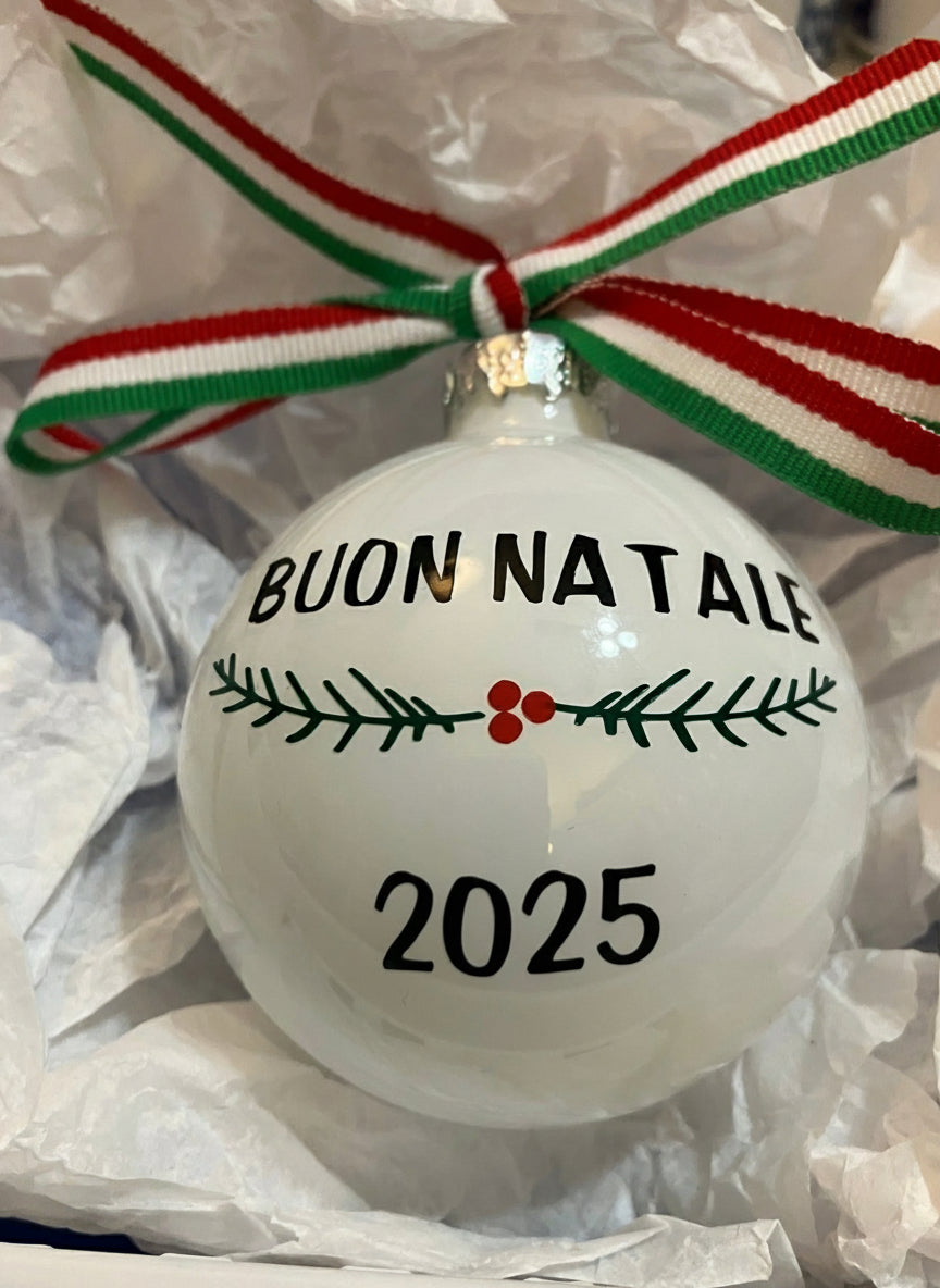 Buon Natale Christmas Ball: Personalized Italian Ornament