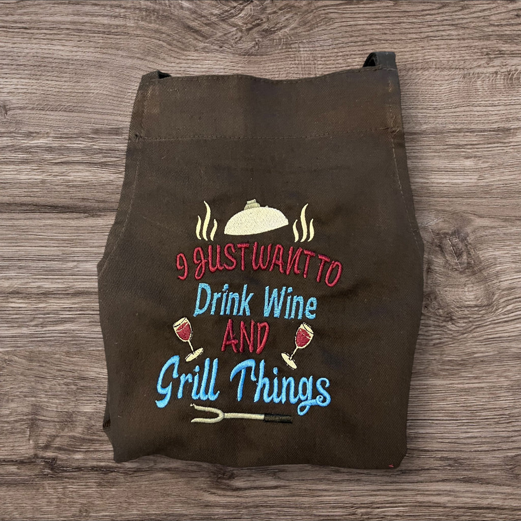 Custom Embroidery Apron: Personalized Chef, Cooking, Baking Gift