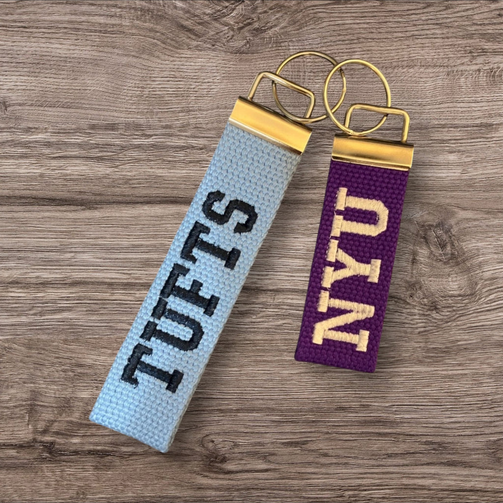 NAME YOUR SCHOOL - Personalized College / University inspired Key Fob or Wristlet - 2 sizes available