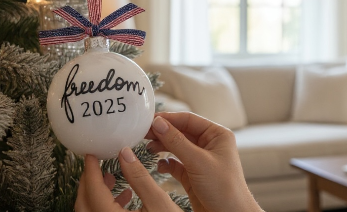 Charlie Kirk Ornament, FREEDOM Ornament, Gifts for MAGA, Patriotic Ornament, Turning Point Ornament, Christmas 2025