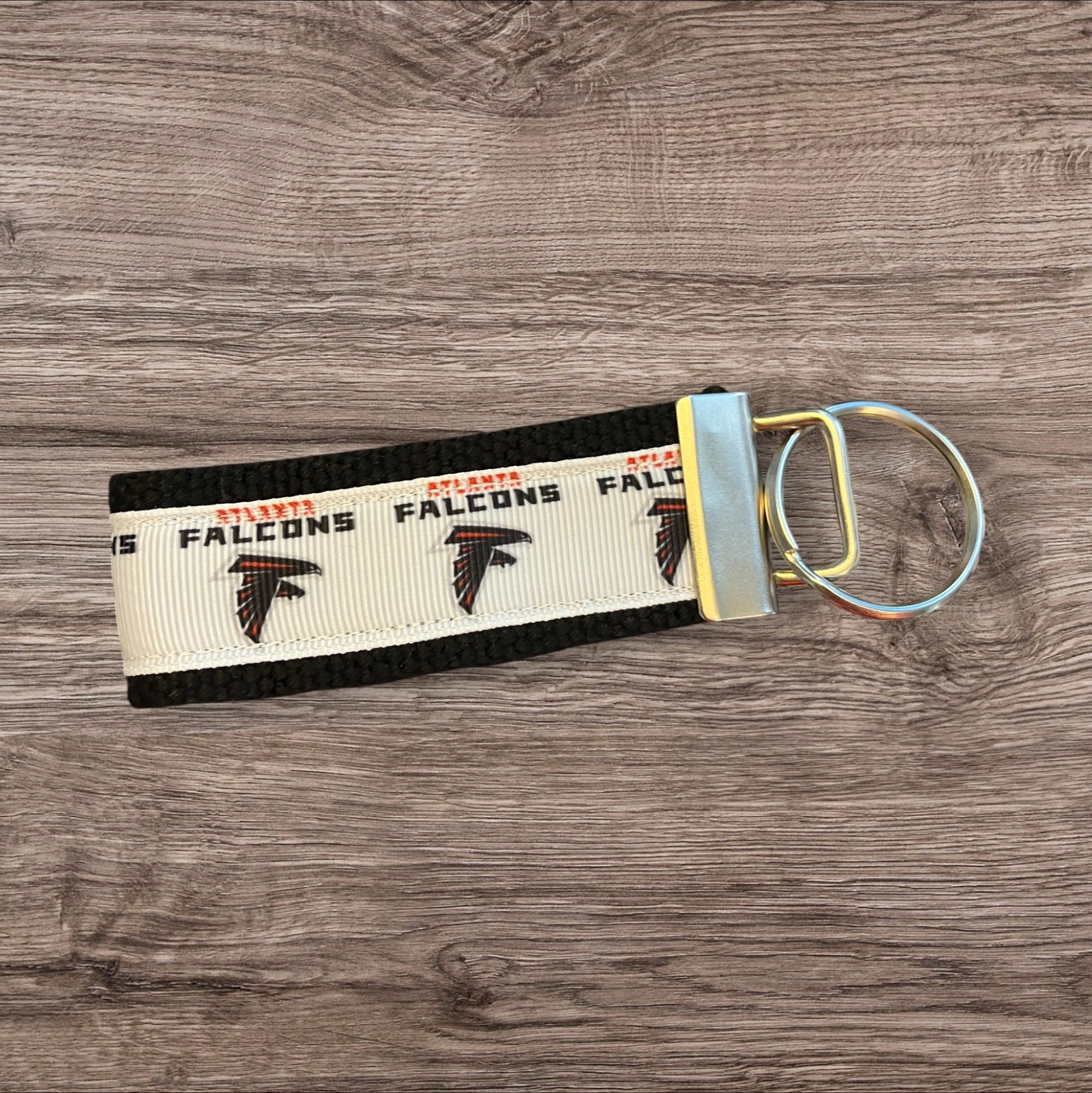 Atlanta Falcons inspired Personalized  Key Fob wristlet  - 2 sizes available   FREE  personalization embroidery -  Football