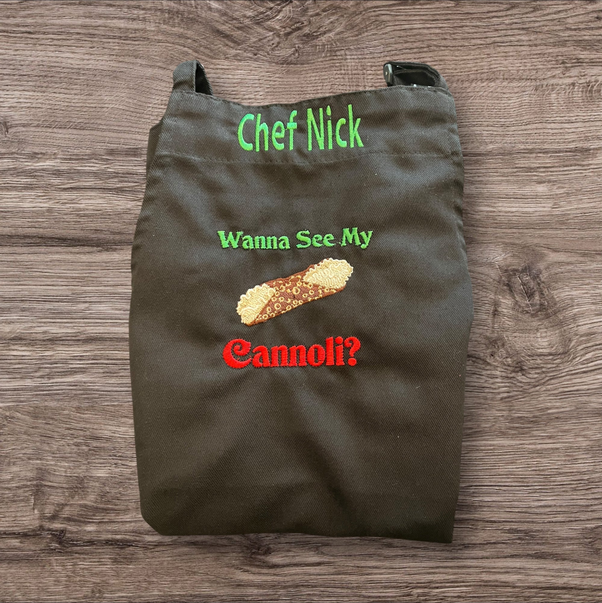 Personalized Cannoli Embroidered Apron: Funny Italian Gift -  Do You Want to See My Cannoli