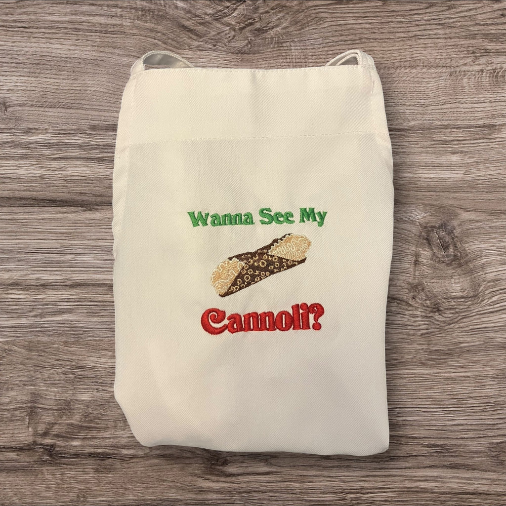 Personalized Cannoli Embroidered Apron: Funny Italian Gift -  Do You Want to See My Cannoli