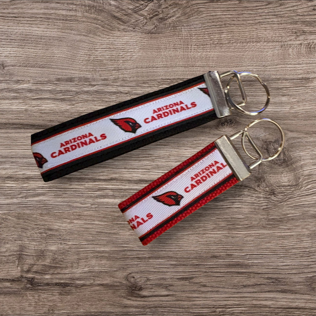 Arizona Cardinals inspired Personalized  Key Fob wristlet  - 2 sizes available   FREE  personalization embroidery -  Football