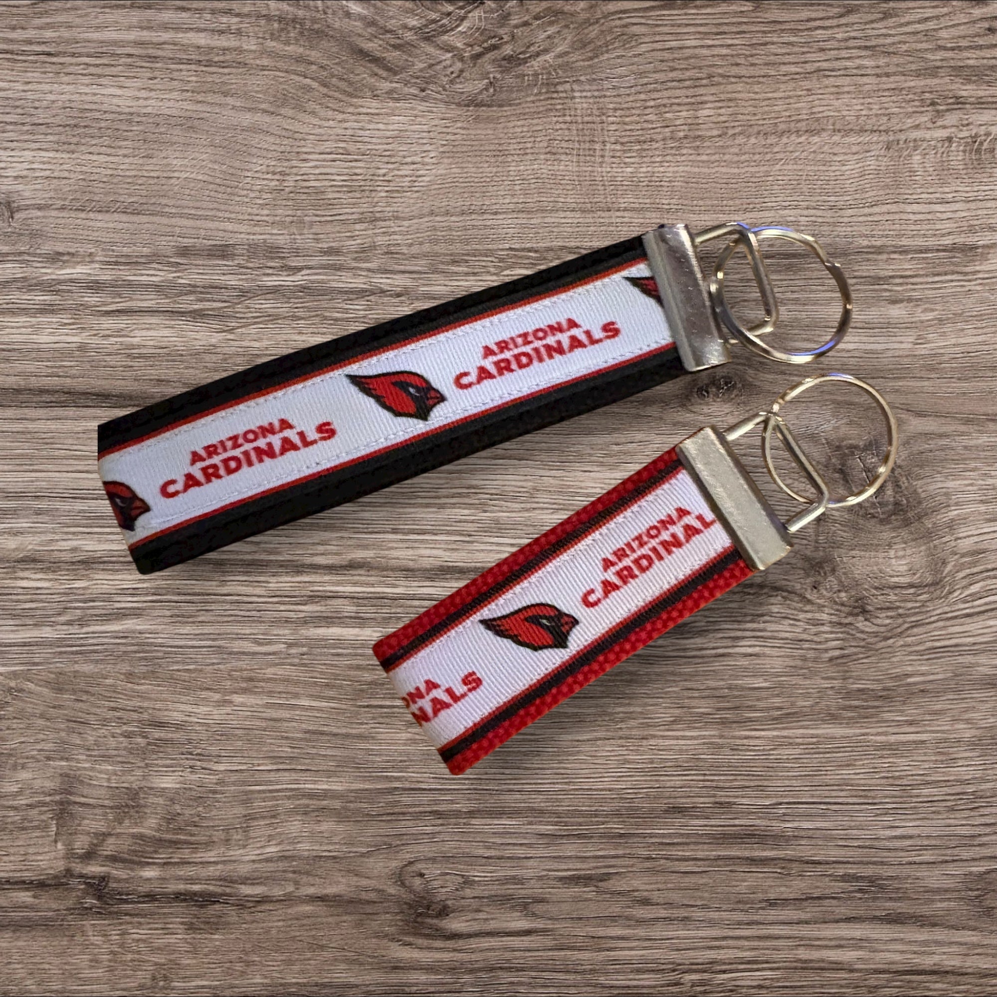 Arizona Cardinals inspired Personalized  Key Fob wristlet  - 2 sizes available   FREE  personalization embroidery -  Football