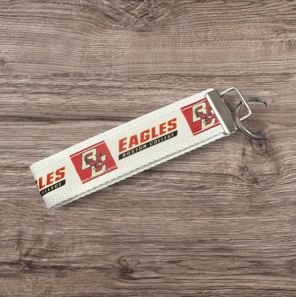 Personalized College / University  Inspired Keychain, key fob, luggage, alumni, merch  - Boston College 2 sizes available  ** Free Embroidery**