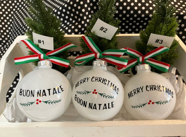 Buon Natale Christmas Ball: Personalized Italian Ornament