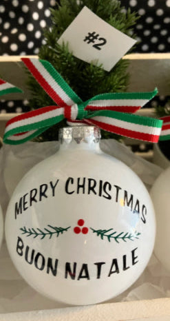 Buon Natale Christmas Ball: Personalized Italian Ornament