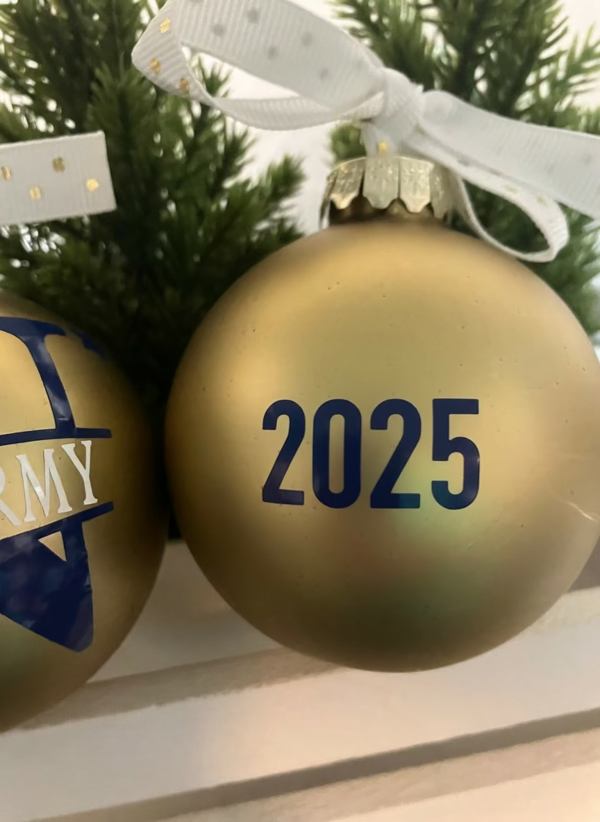 Go Navy Beat Army Christmas Ornament - Personalized USNA Gift