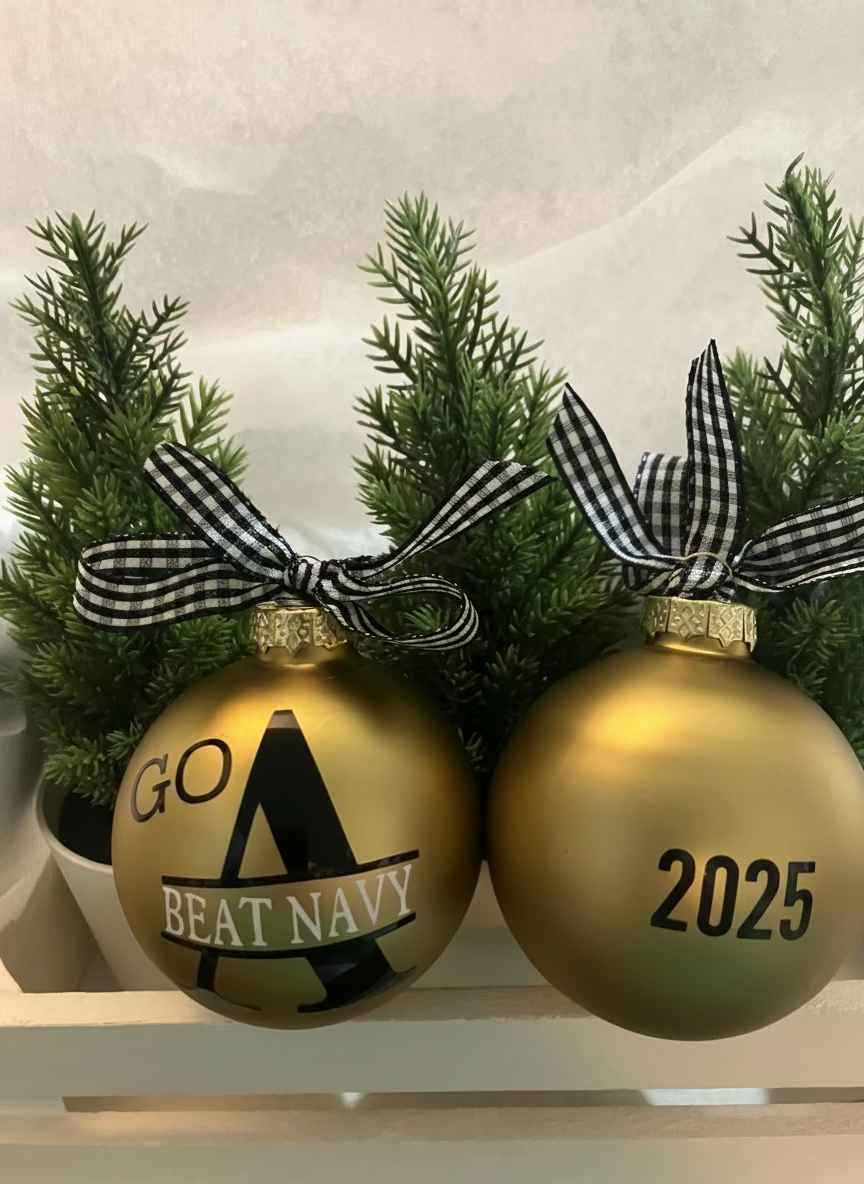 Personalized Go Army - Beat Navy Christmas Ornament - West Point Cadets