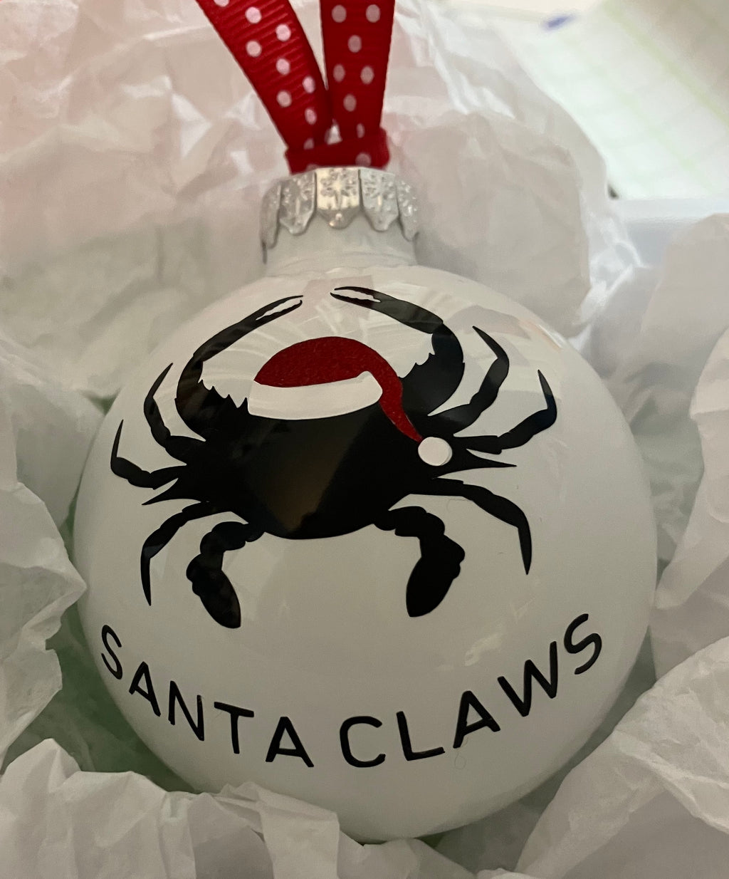 Santa Claws - Crab  inspired Personalized 2025 Christmas Ornament | Maryland Crabs | Santa Clause