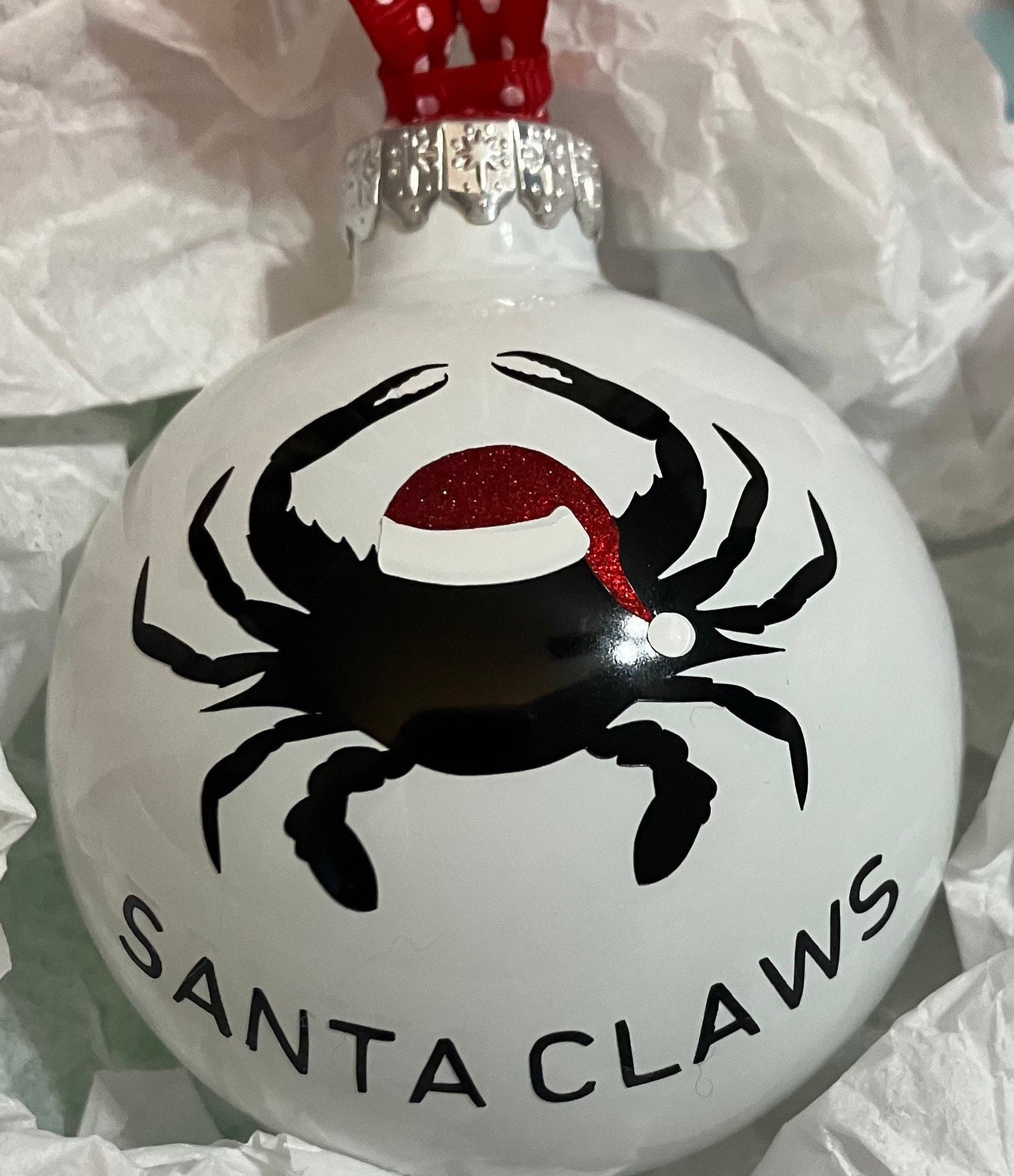 Santa Claws - Crab  inspired Personalized 2025 Christmas Ornament | Maryland Crabs | Santa Clause