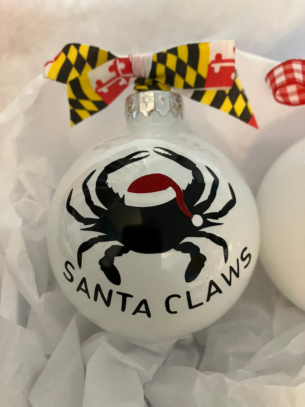 Santa Claws - Crab  inspired Personalized 2025 Christmas Ornament | Maryland Crabs | Santa Clause