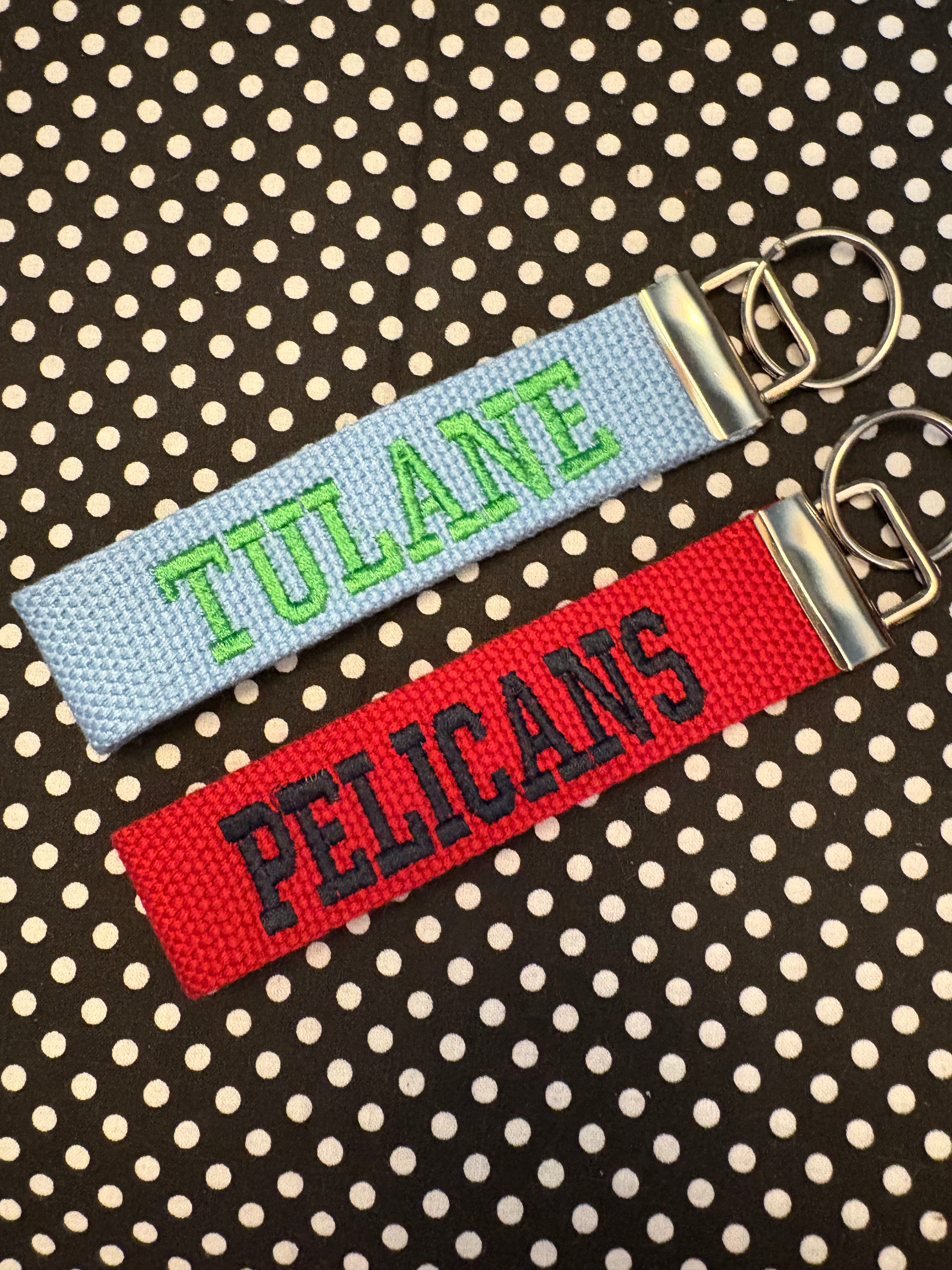NAME YOUR SCHOOL - Personalized College / University inspired Key Fob or Wristlet - 2 sizes available