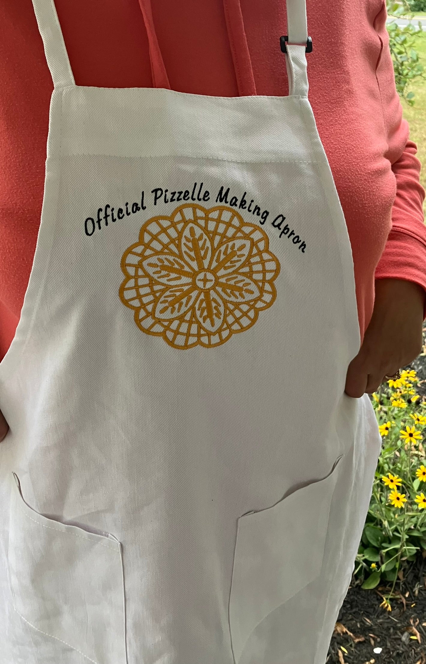 Personalized Pizzelle Making Apron: Embroidered Italian Gift
