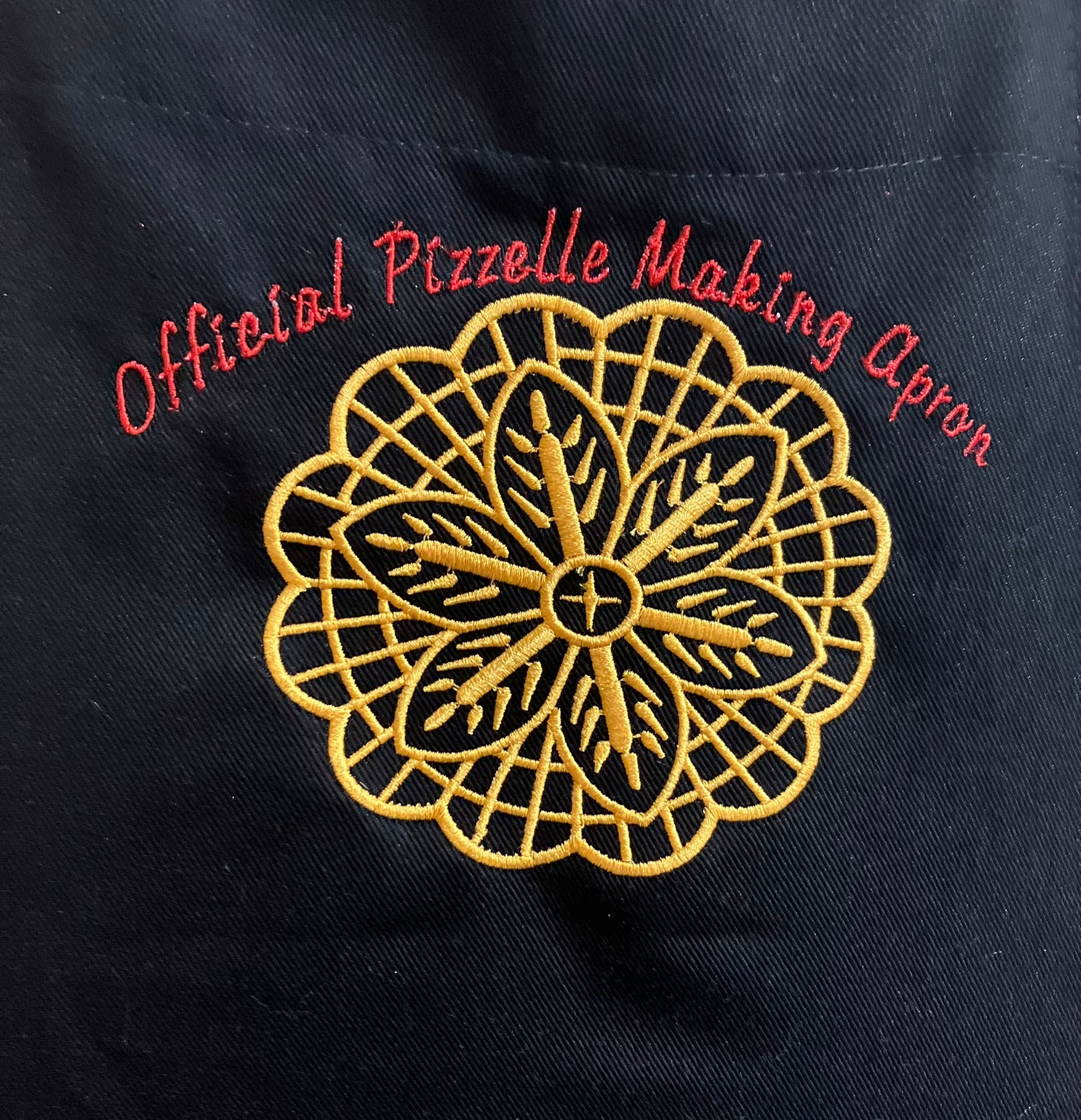 Personalized Pizzelle Making Apron: Embroidered Italian Gift