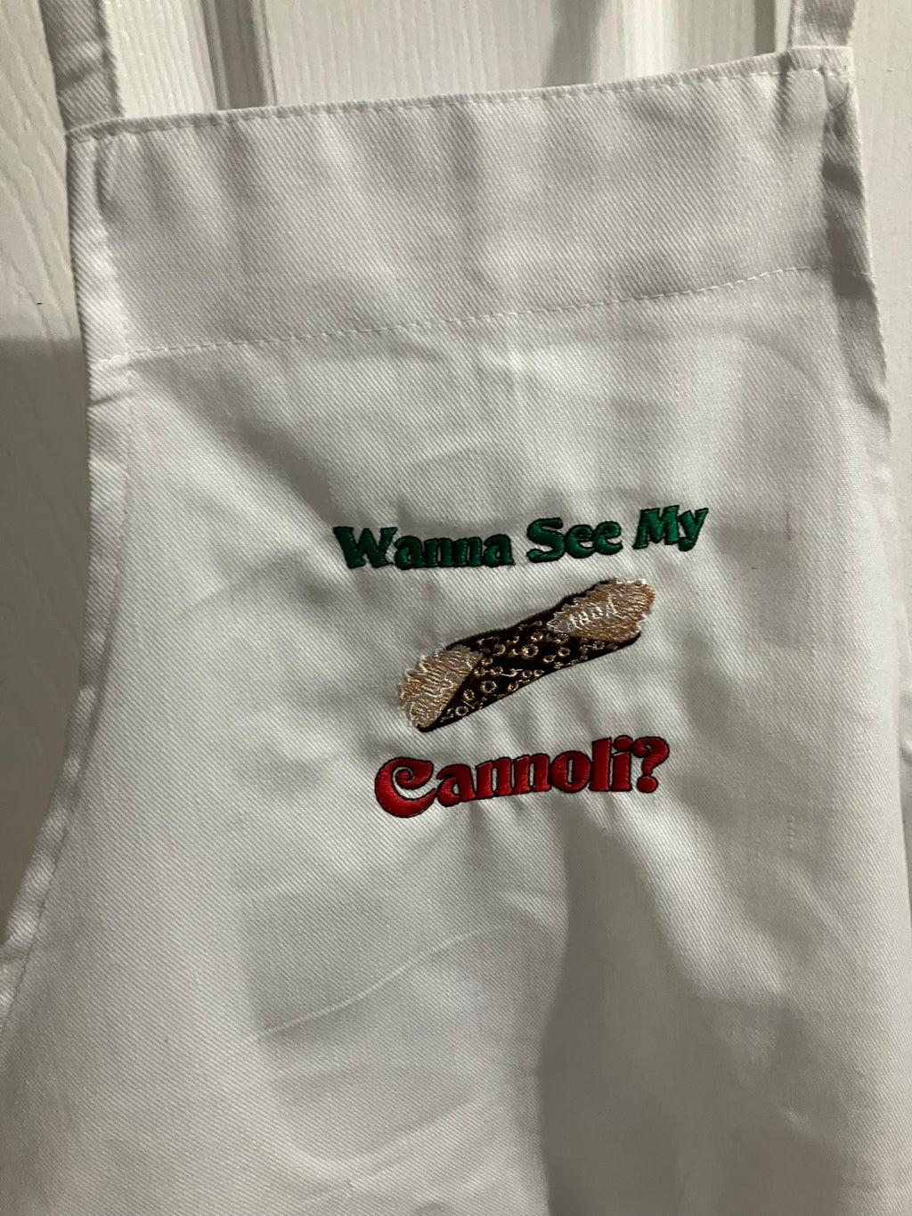 Personalized Cannoli Embroidered Apron: Funny Italian Gift -  Do You Want to See My Cannoli