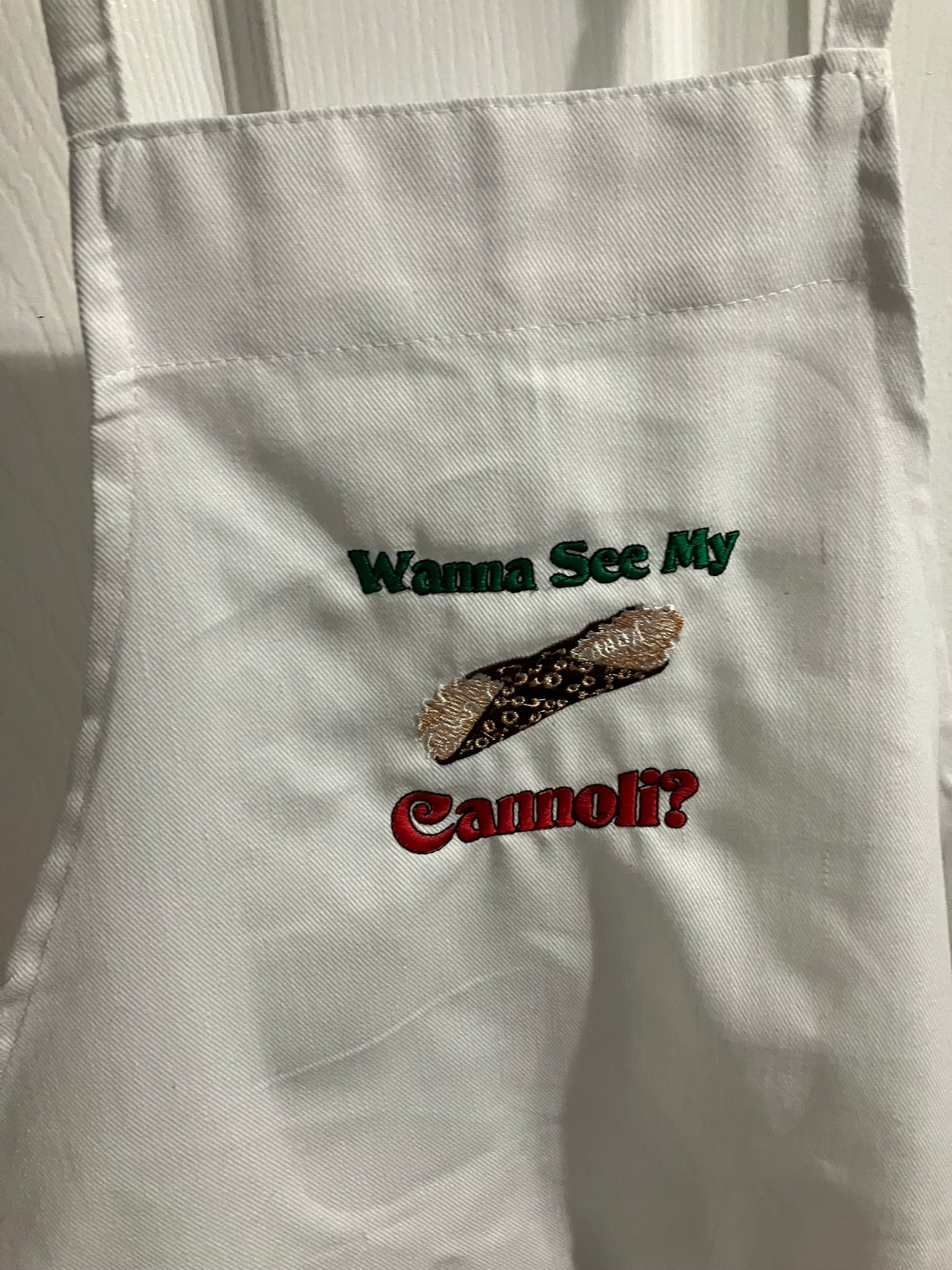 Personalized Cannoli Embroidered Apron: Funny Italian Gift -  Do You Want to See My Cannoli