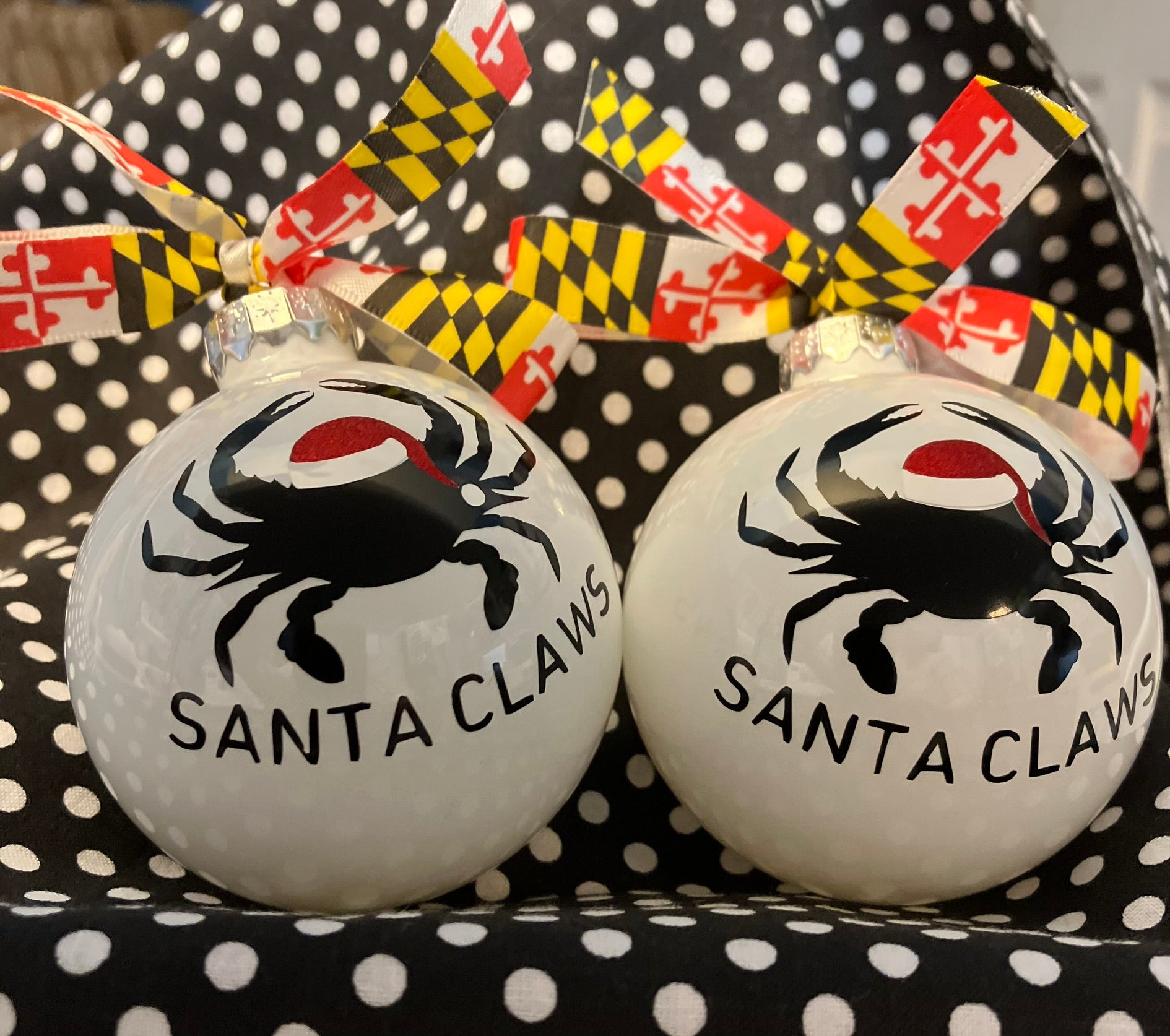 Santa Claws - Crab  inspired Personalized 2025 Christmas Ornament | Maryland Crabs | Santa Clause