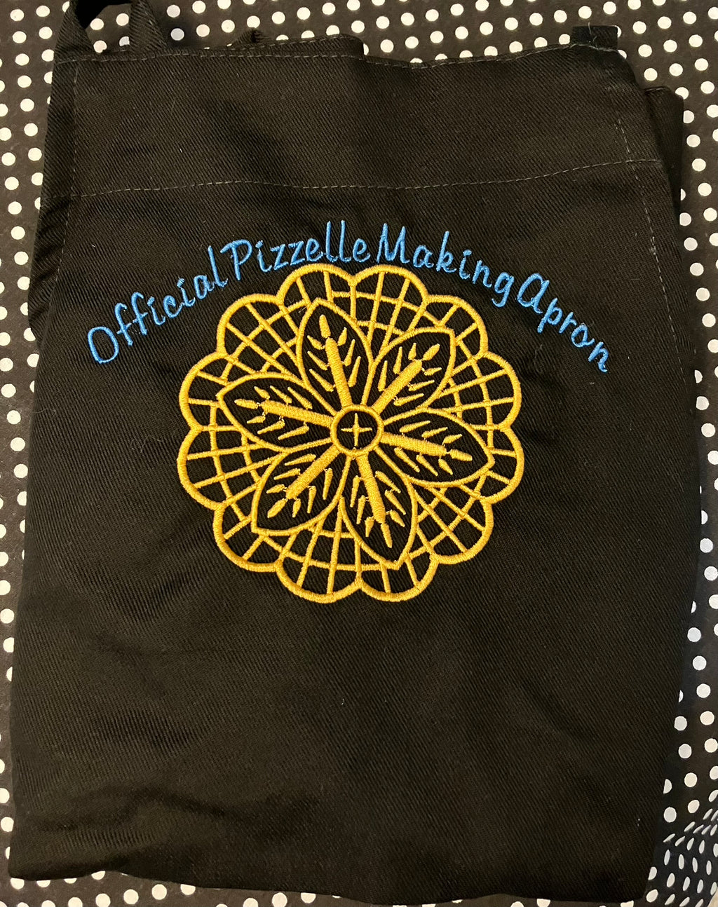 Personalized Pizzelle Making Apron: Embroidered Italian Gift