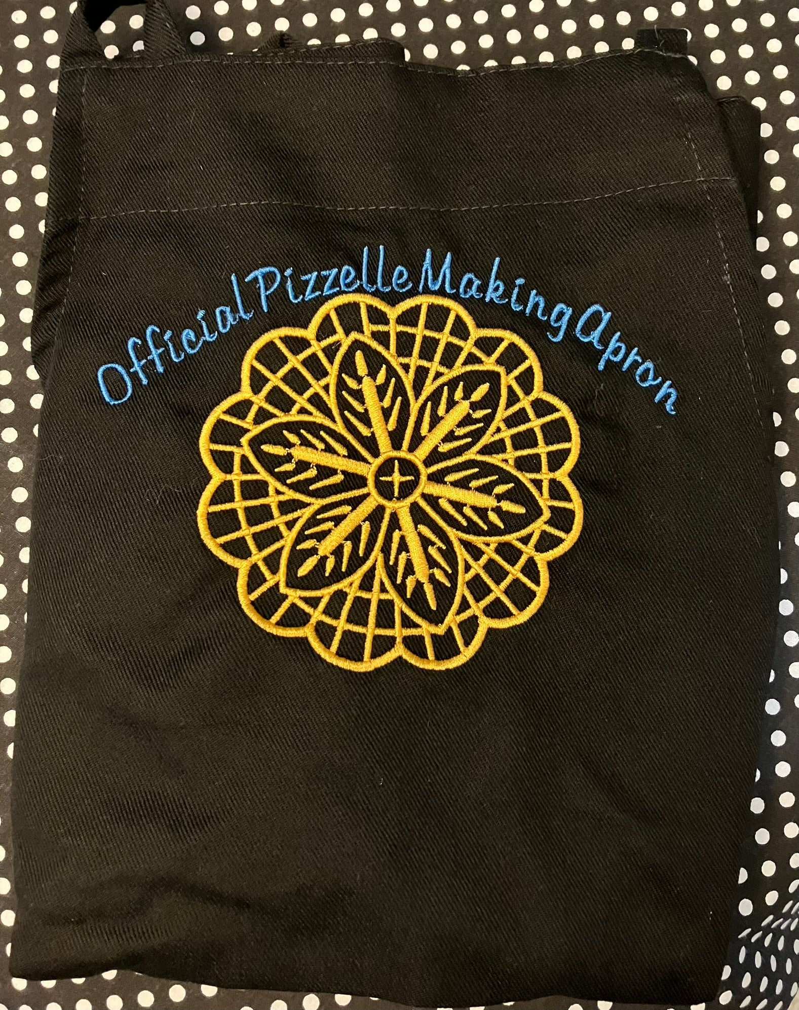 Personalized Pizzelle Making Apron: Embroidered Italian Gift