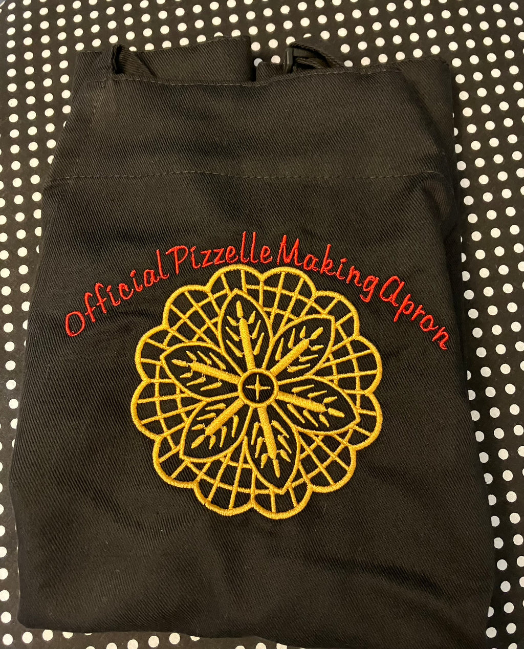 Personalized Pizzelle Making Apron: Embroidered Italian Gift