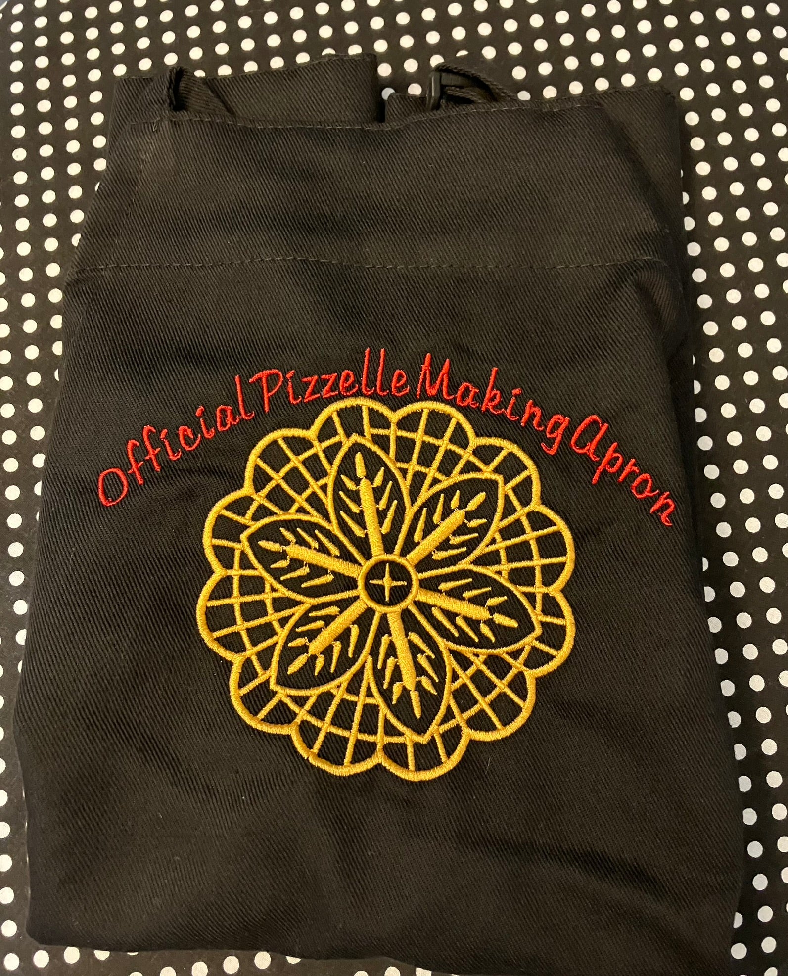 Personalized Pizzelle Making Apron: Embroidered Italian Gift