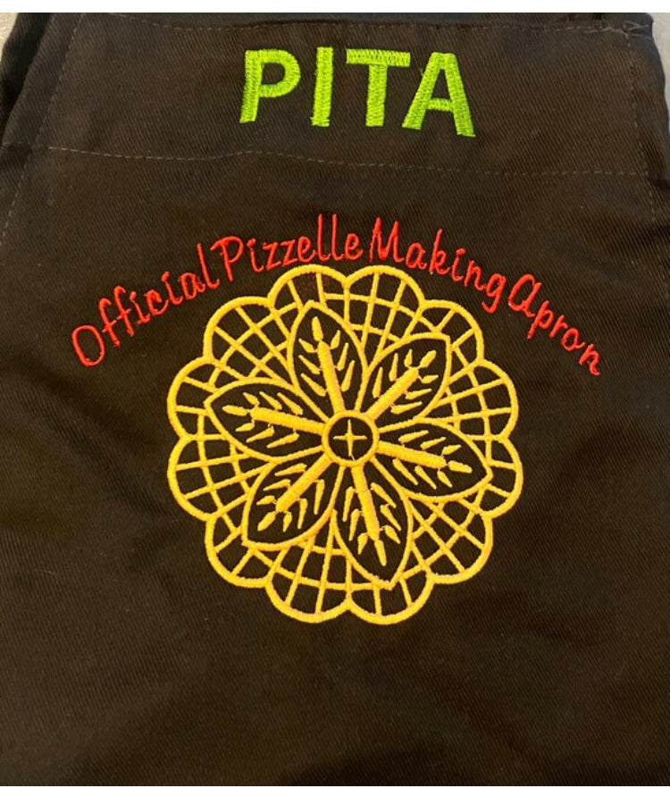 Personalized Pizzelle Making Apron: Embroidered Italian Gift