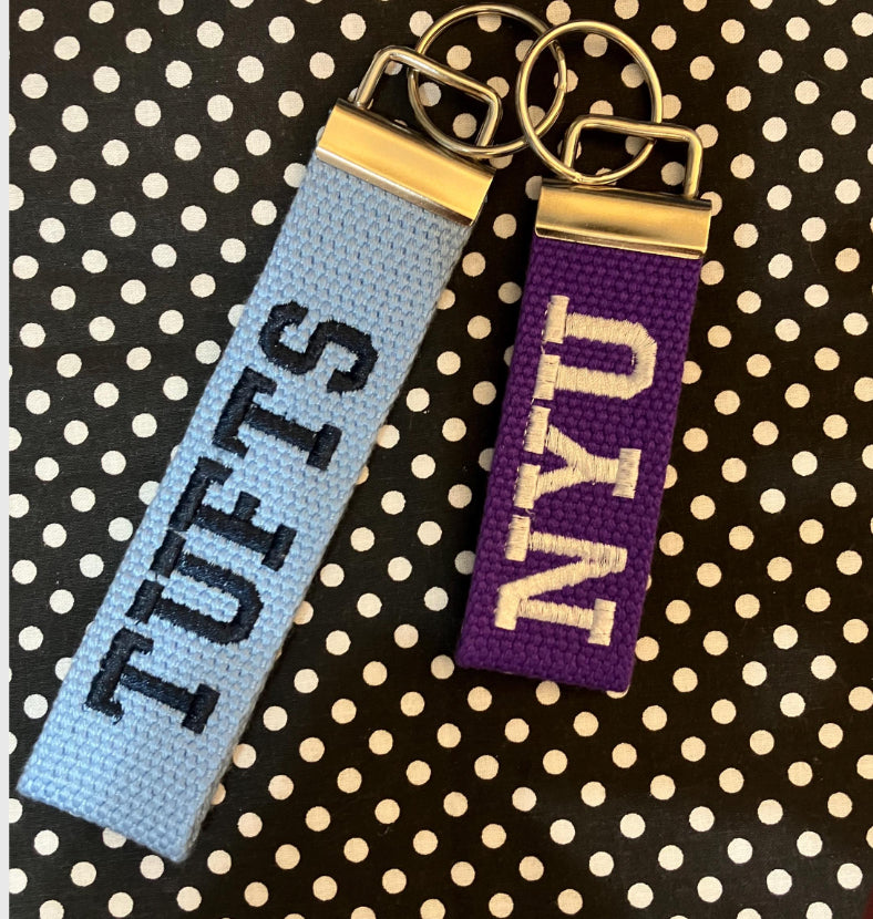 NAME YOUR SCHOOL - Personalized College / University inspired Key Fob or Wristlet - 2 sizes available