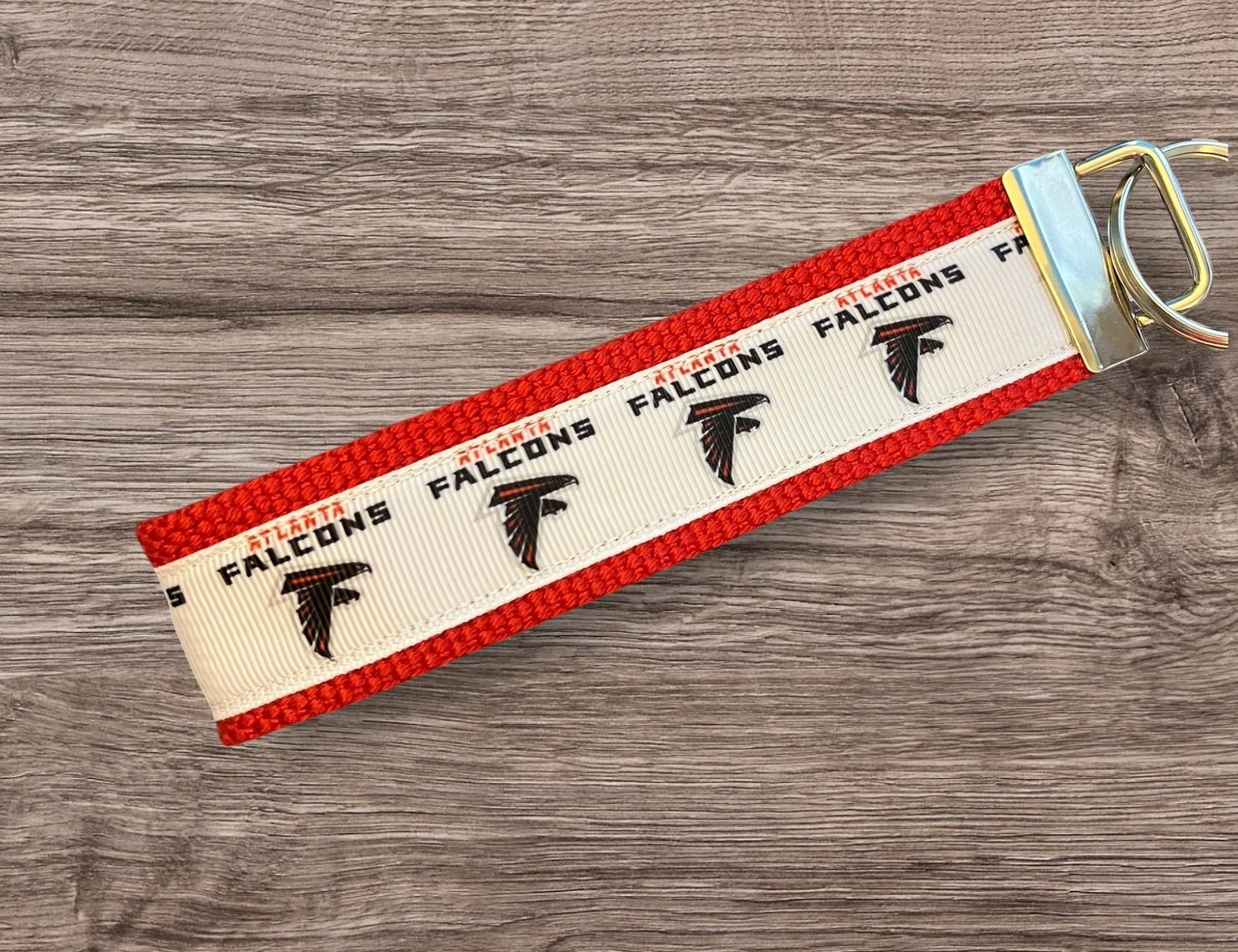 Atlanta Falcons inspired Personalized  Key Fob wristlet  - 2 sizes available   FREE  personalization embroidery -  Football
