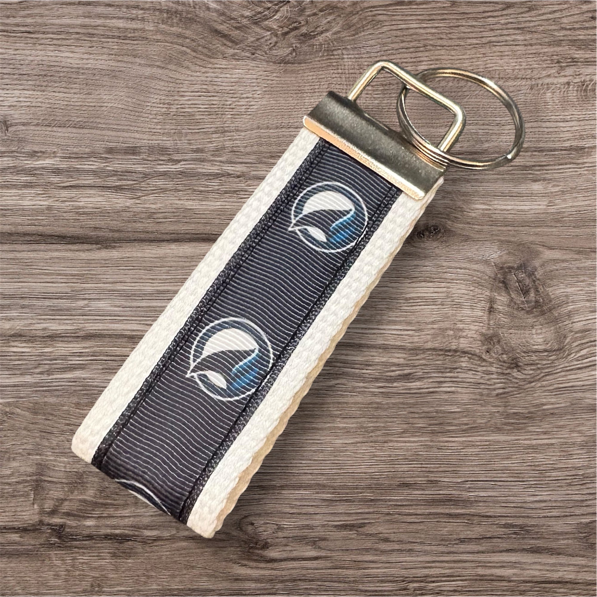 Personalized San Jose Sharks  Hockey Inspired Key Fob / Wristlet  -  2 sizes available  -  Ebroidery Available