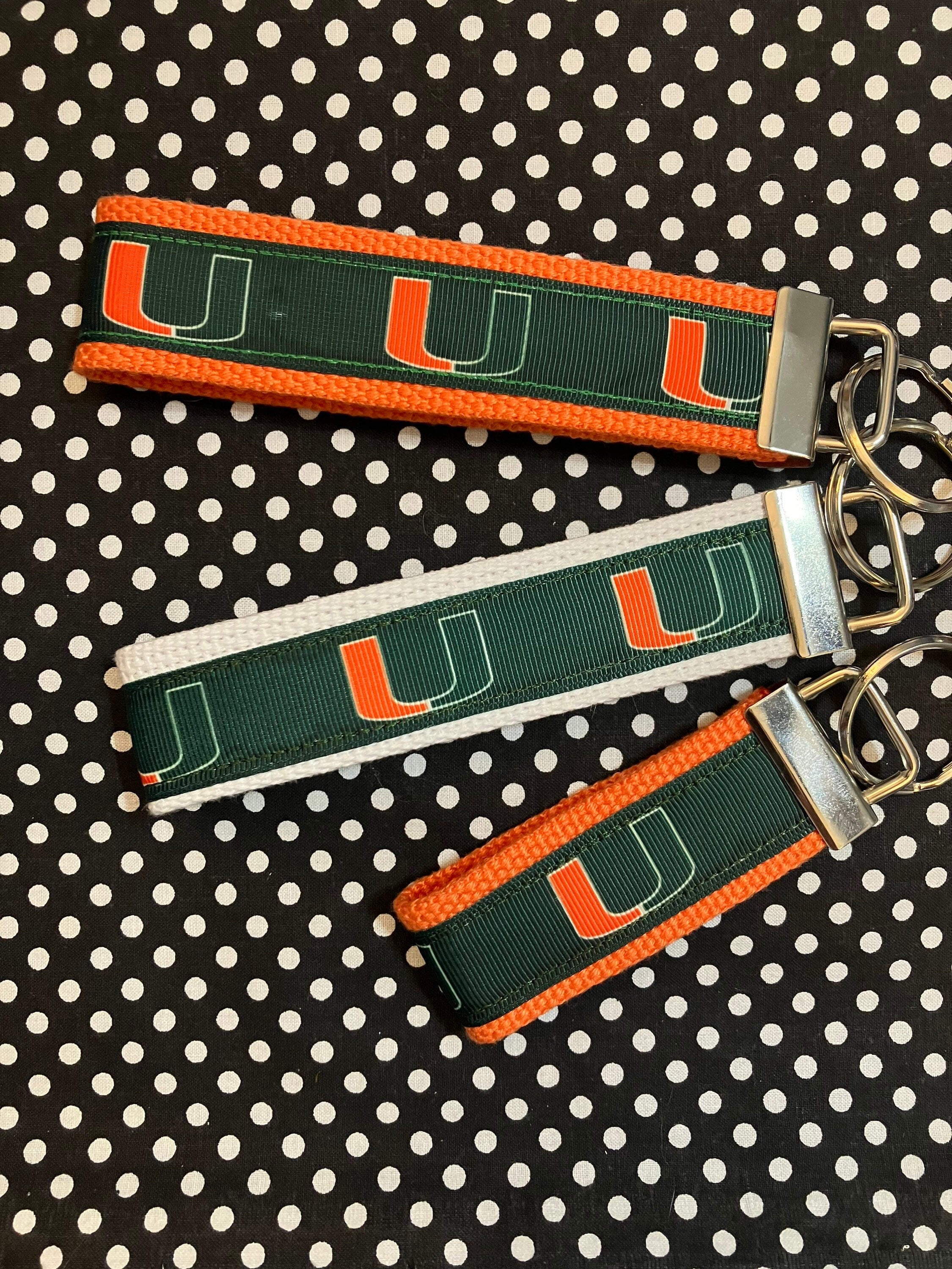 Personalized College  / University of Michigan Inspired Keychain, key fob, luggage, alumni, merch  -  University 2 sizes available  ** Free Embroidery**