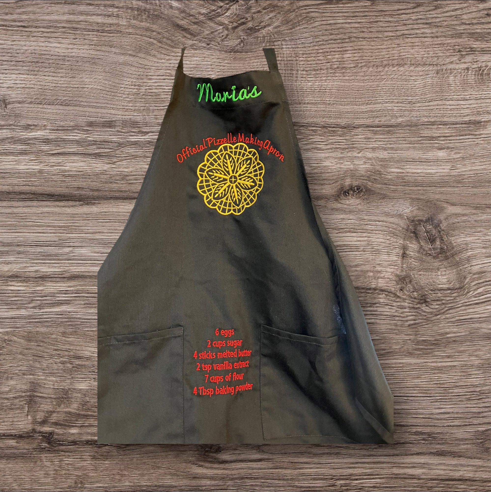 Custom Embroidery Apron: Personalized Chef, Cooking, Baking Gift